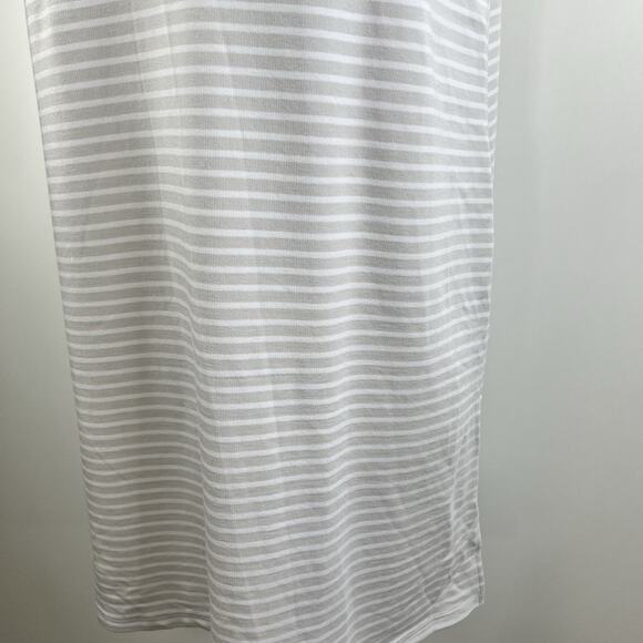 Garnet Hill Striped Turtleneck Tunic Top Sleeveless Small Tencel Preppy Office - Picture 4 of 12